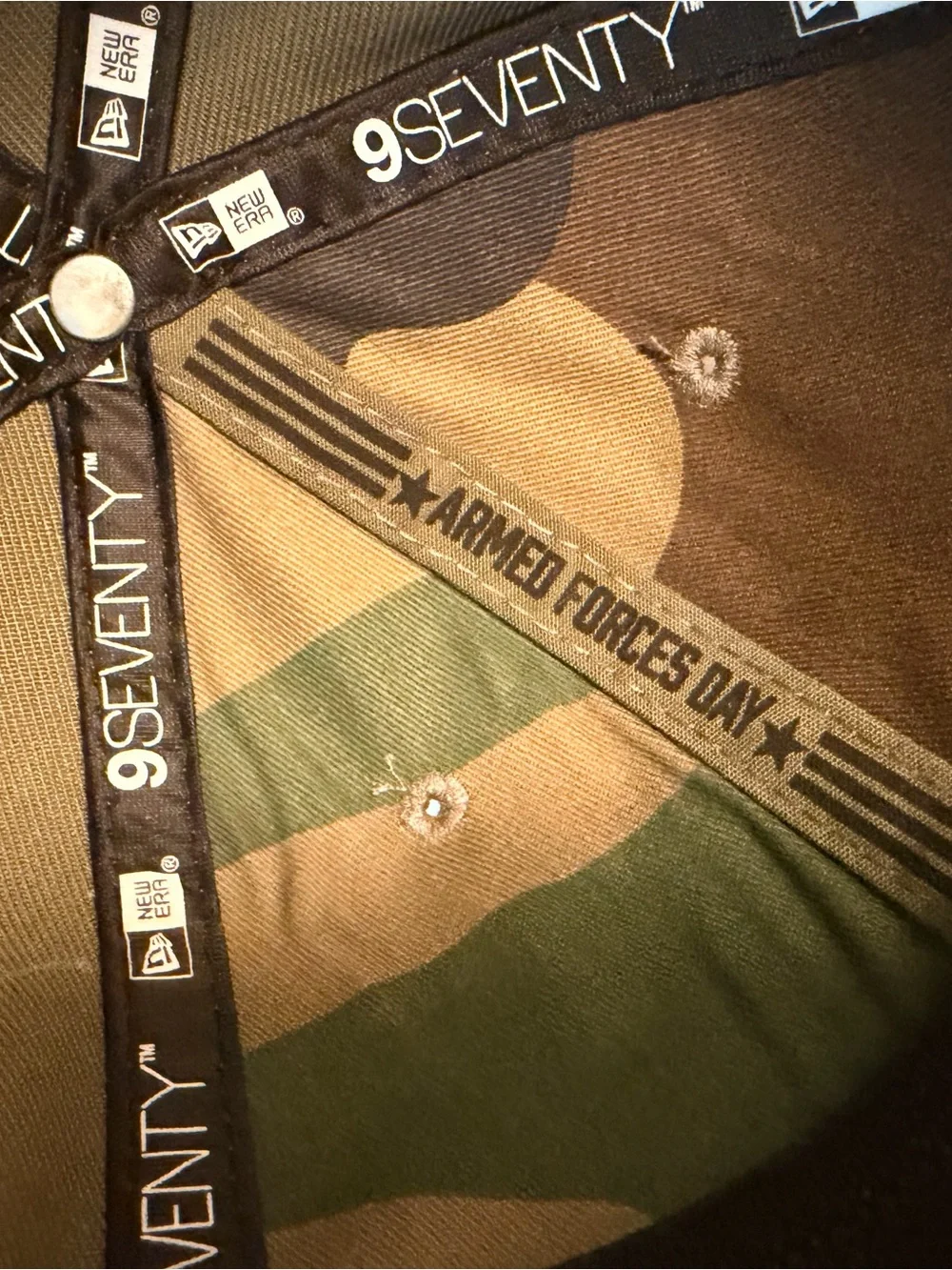 New Era Olive Green Texas 'T' Patch Cap with Flag Accent